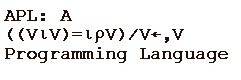 APL: A Unique Programming Language